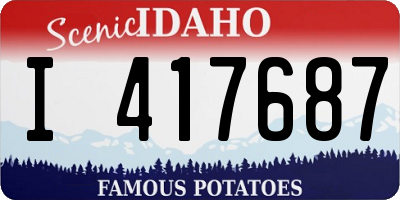 ID license plate I417687