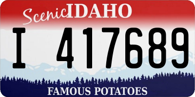 ID license plate I417689