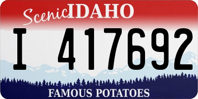 ID license plate I417692
