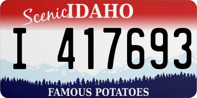 ID license plate I417693