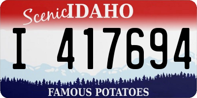 ID license plate I417694