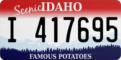 ID license plate I417695