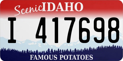 ID license plate I417698