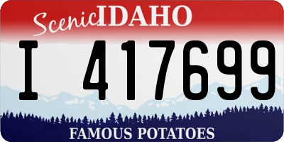 ID license plate I417699