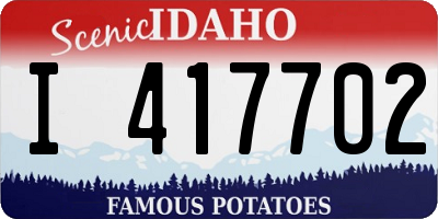 ID license plate I417702