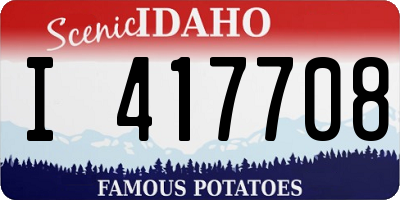 ID license plate I417708