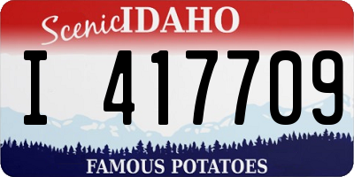 ID license plate I417709