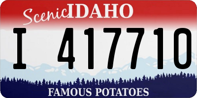 ID license plate I417710