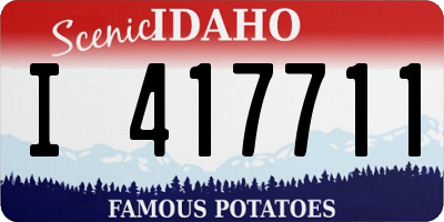 ID license plate I417711