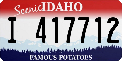 ID license plate I417712