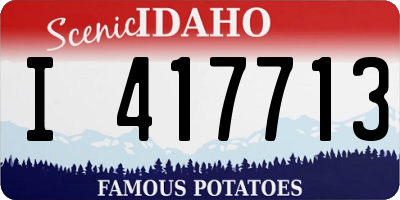 ID license plate I417713