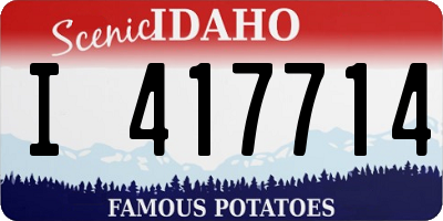 ID license plate I417714