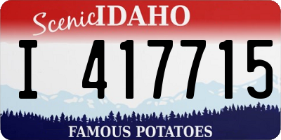 ID license plate I417715