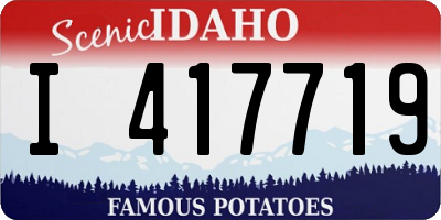 ID license plate I417719