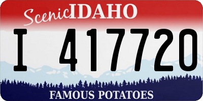 ID license plate I417720