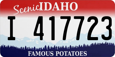 ID license plate I417723