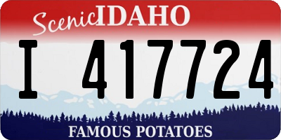 ID license plate I417724