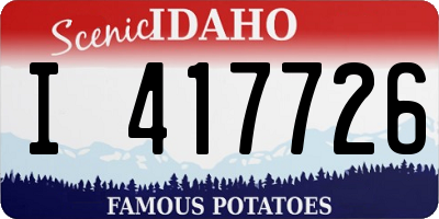 ID license plate I417726