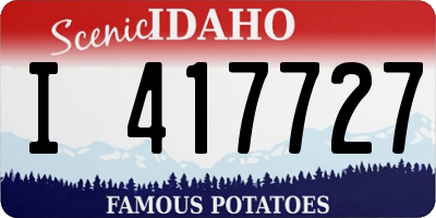 ID license plate I417727