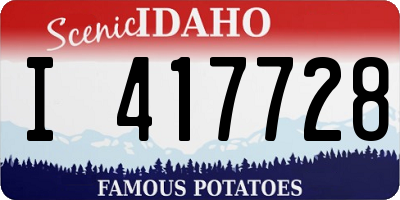 ID license plate I417728