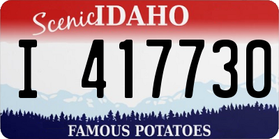 ID license plate I417730