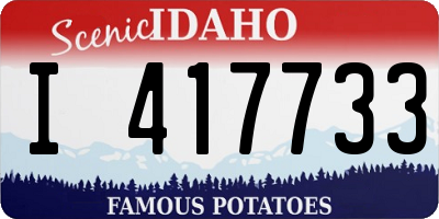ID license plate I417733