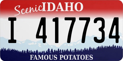 ID license plate I417734