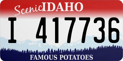 ID license plate I417736