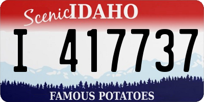 ID license plate I417737