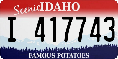 ID license plate I417743