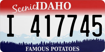 ID license plate I417745