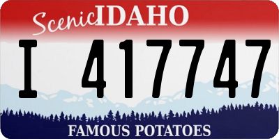 ID license plate I417747
