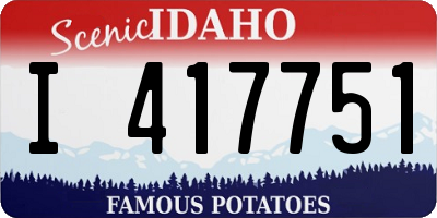ID license plate I417751
