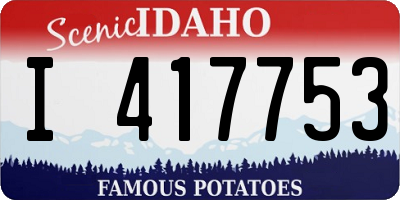 ID license plate I417753