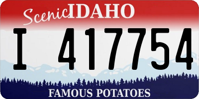 ID license plate I417754