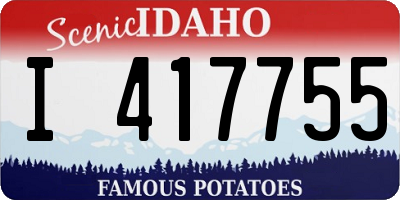 ID license plate I417755
