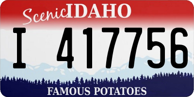 ID license plate I417756