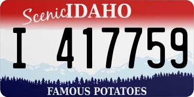 ID license plate I417759