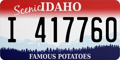 ID license plate I417760