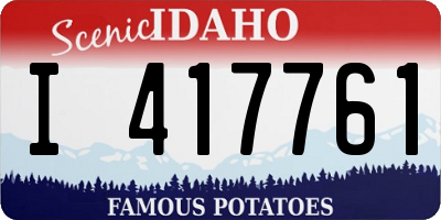 ID license plate I417761