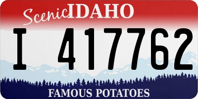 ID license plate I417762