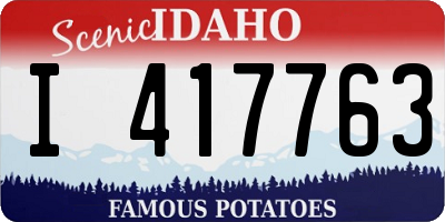 ID license plate I417763