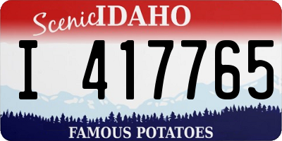 ID license plate I417765