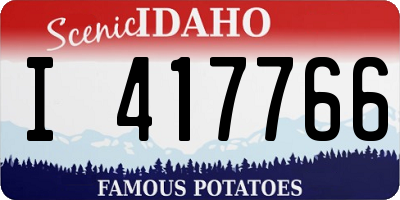 ID license plate I417766