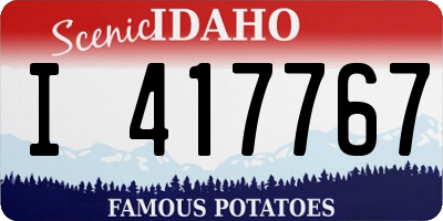 ID license plate I417767