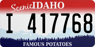 ID license plate I417768