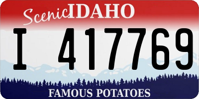 ID license plate I417769