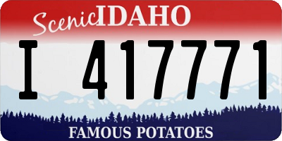 ID license plate I417771