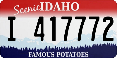 ID license plate I417772