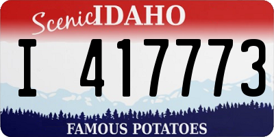 ID license plate I417773